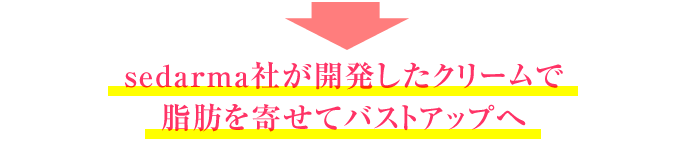 sedarma社が開発したクリームで脂肪を寄せてバストアップへ